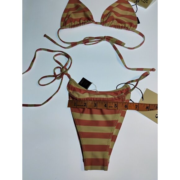 SAME LOS ANGELES Bikini Set Top Triangle and Bottom High rise Sz Small - Picture 4 of 8